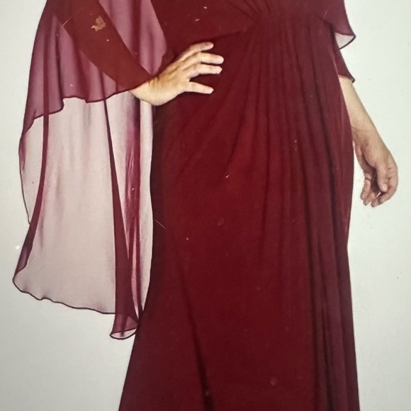 Adrianna Papell Women's AP1E209131 Chiffon V Neck Beaded Dress 18 - NWT - Picture 7 of 7